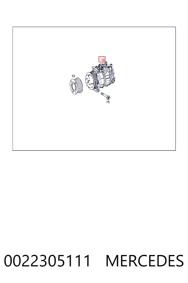 Компрессор кондиционера 0022305111 Mercedes