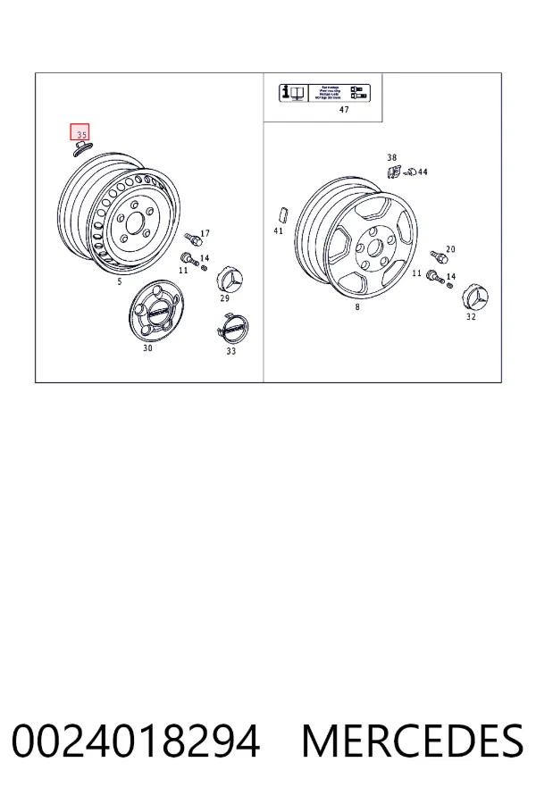 A0024018294 Mercedes 