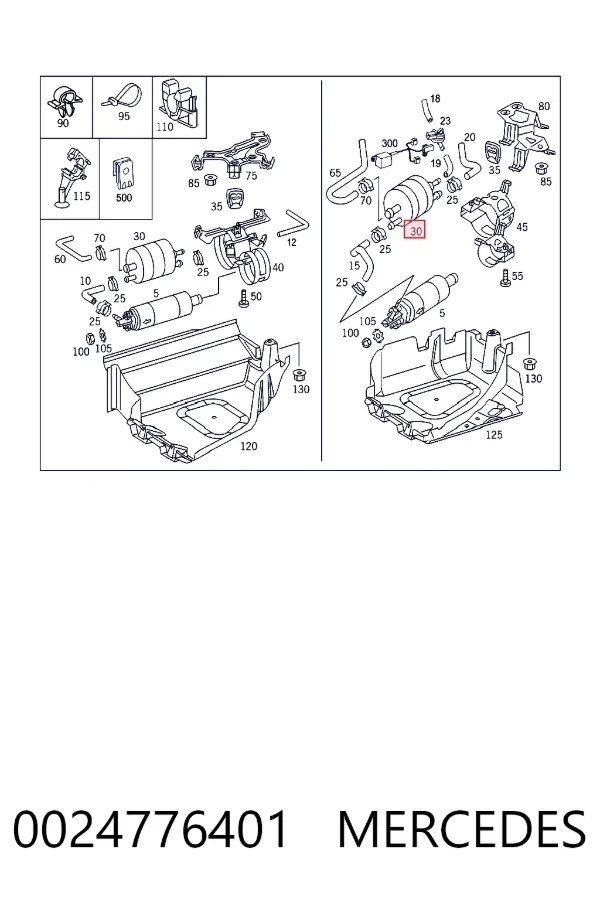 A0024776401 Mercedes Фильтр топлива