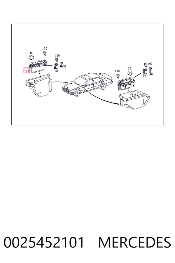 Блок предохранителей A0025452101 Mercedes