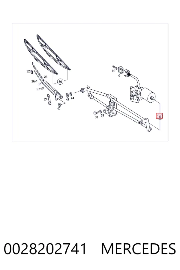 Трапеция дворников 0028202741 Mercedes