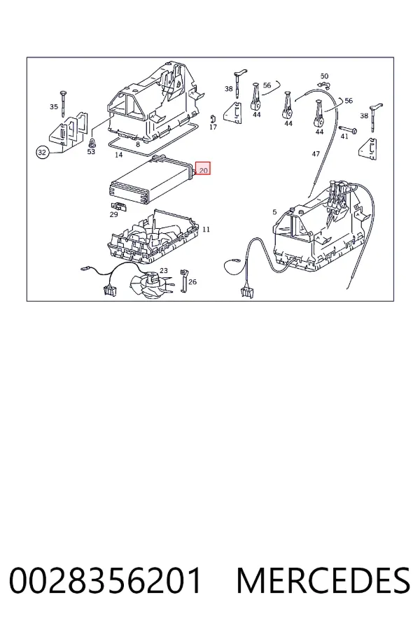 Радиатор печки 0028356201 Mercedes