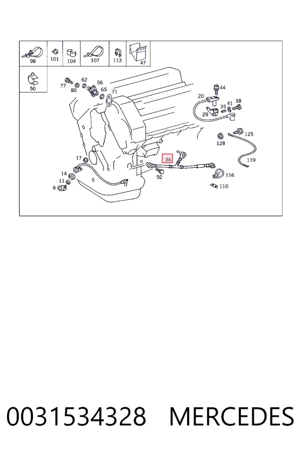 A0031534328 Mercedes Датчик самовоспламенения