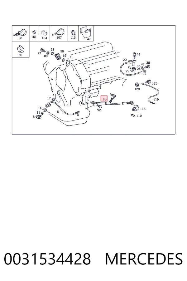 Датчик детонации Mercedes A0031534428 цена, от 483.83 USD