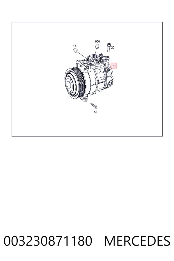 Компрессор системы кондиционирования Mercedes A0032308711 цена, от 217.98 USD