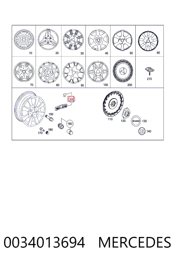 A0034013694 Mercedes 