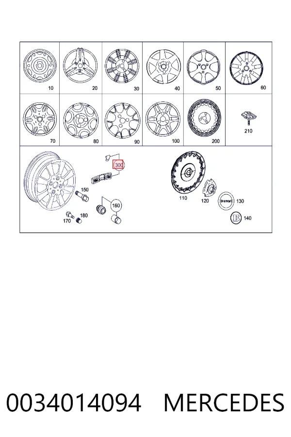 A0034014094 Mercedes 