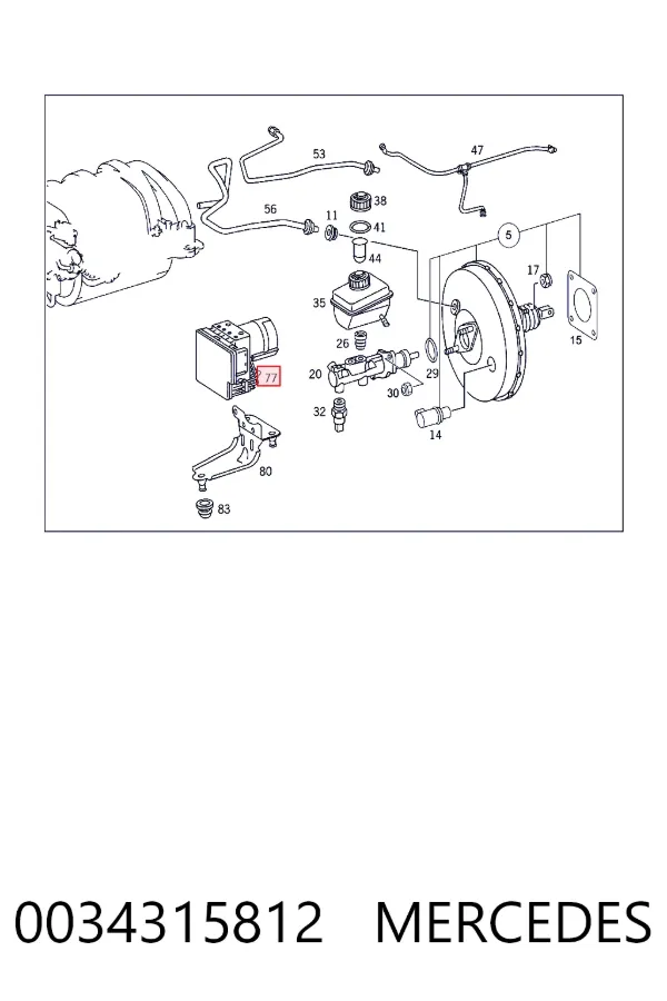 Купить A0034315812 Mercedes Блок управления ABS