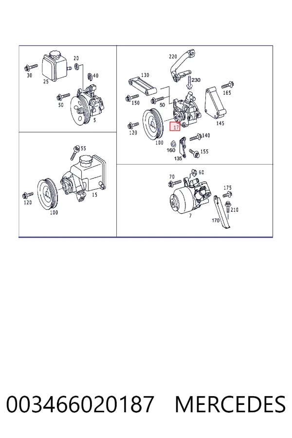 Купить A0034660201 Mercedes Насос рулевого управления