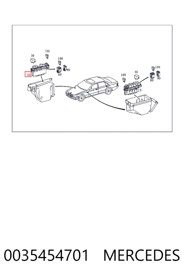 Купить A0035454701 Mercedes Монжатный блок реле