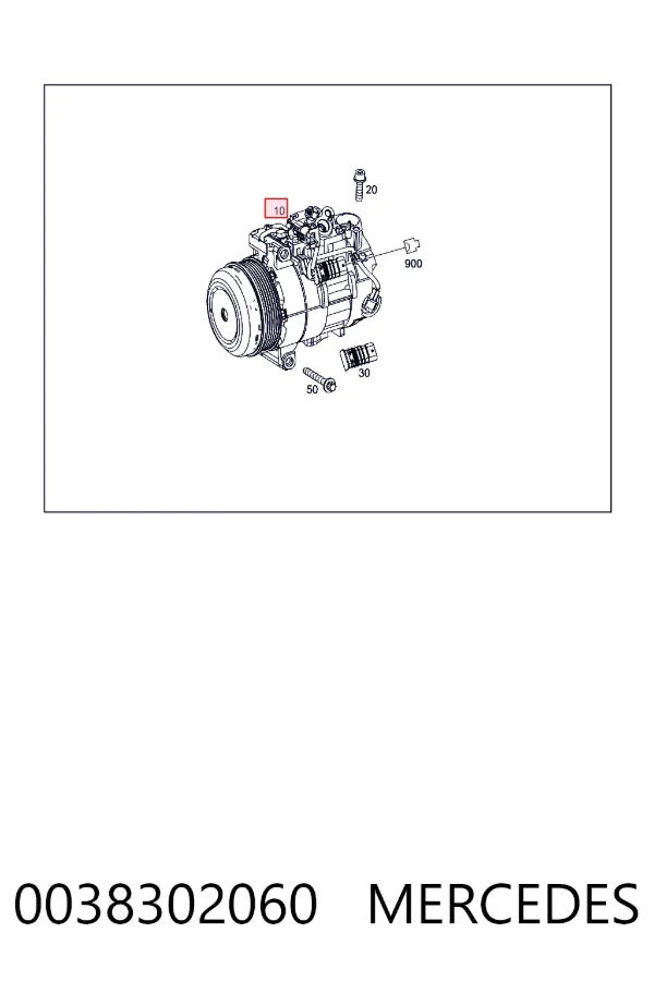 Насос кондиционера Mercedes A0038302060