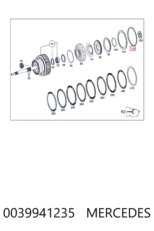 A0039941235 Mercedes 