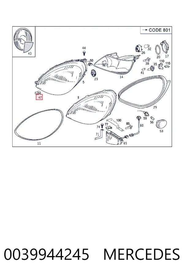  A0039944245 Mercedes