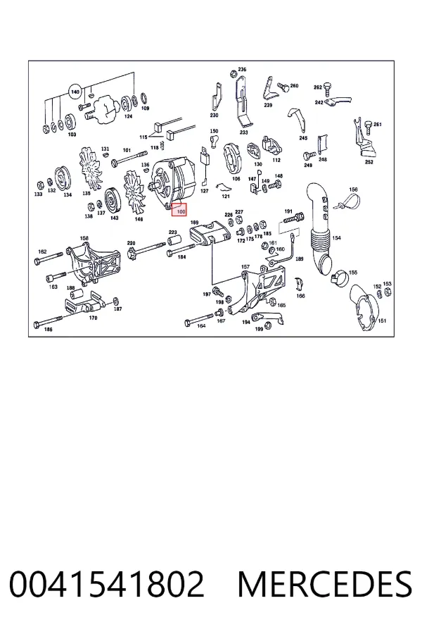 Купить A0041541802 Mercedes Генератор
