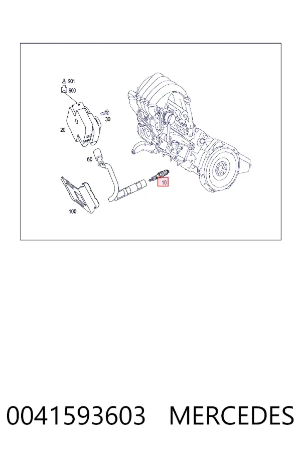 Свечи зажигания 0041593603 Mercedes