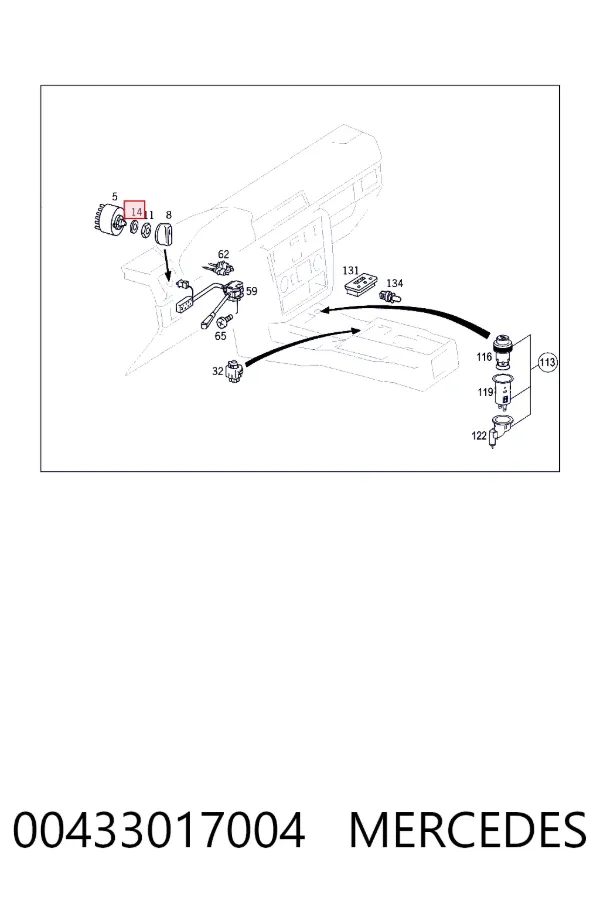  Mercedes N000433017004 цена, от 1.90 USD
