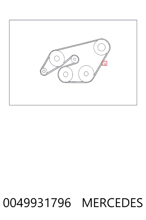 Ремень генератора 0049931796 Mercedes