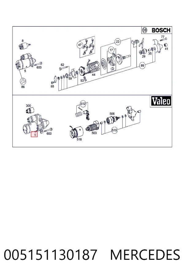 Стартер Mercedes A0051511301 цена, от 59.06 USD