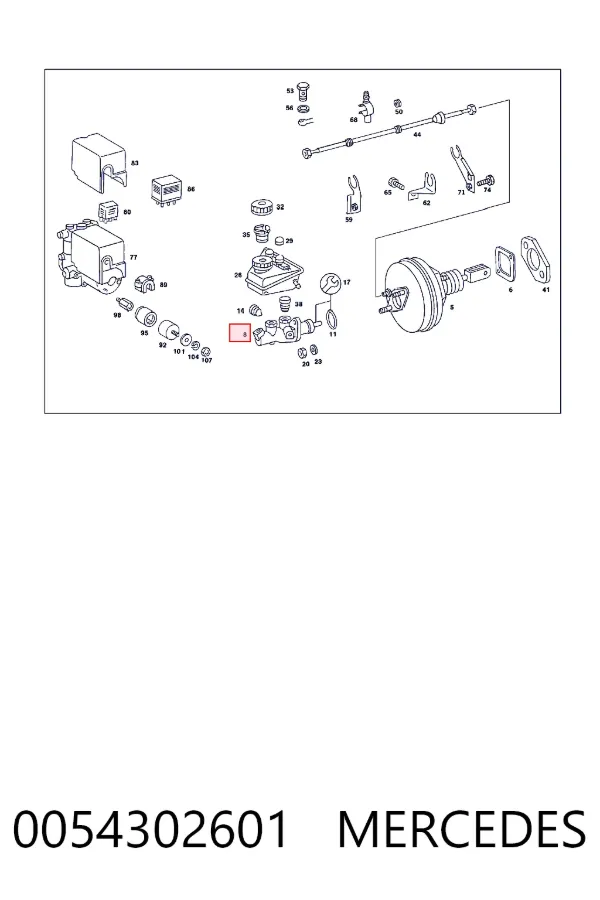 Главный тормозной цилиндр A0054302601 Mercedes