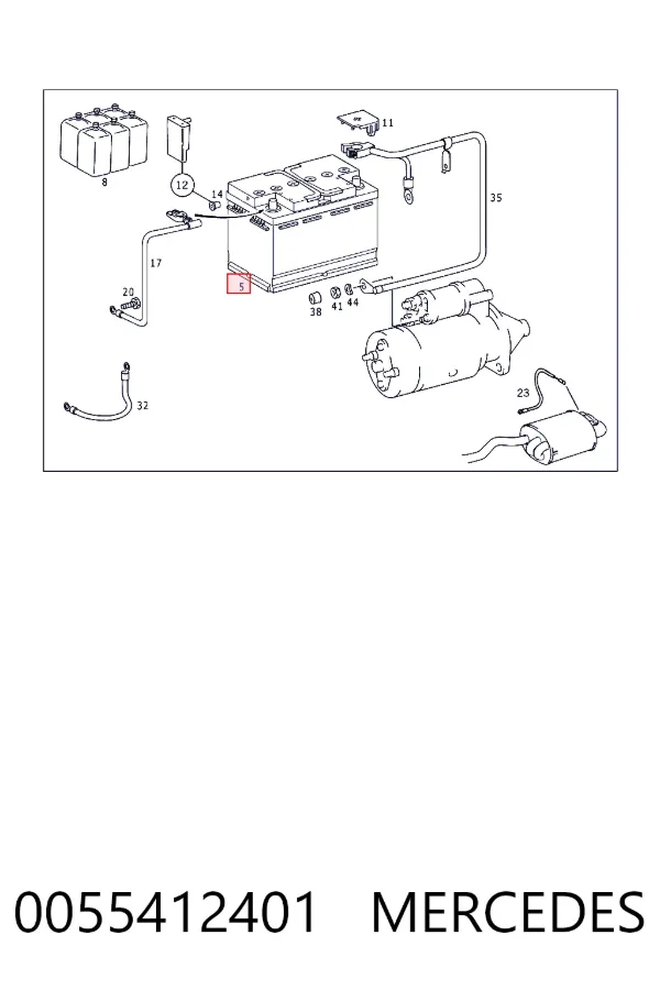 Аккумулятор A0055412401 Mercedes