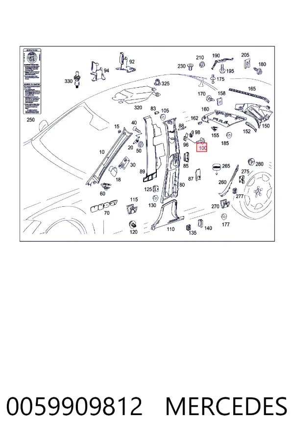 A0059909812 Mercedes 