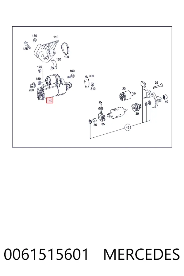 Стартер Mercedes A0061515601 цена, от 67.72 USD