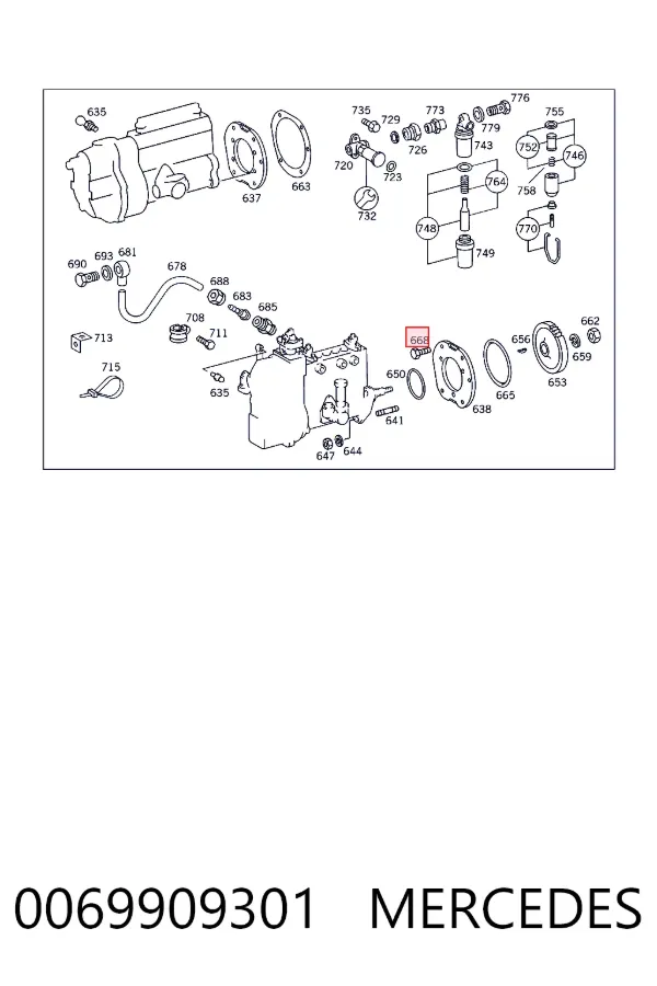 Купить A0069909301 Mercedes 