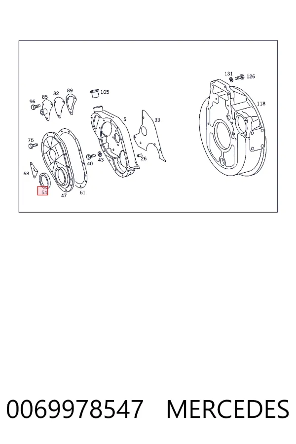 Сальник коленвала 0069978547 Mercedes