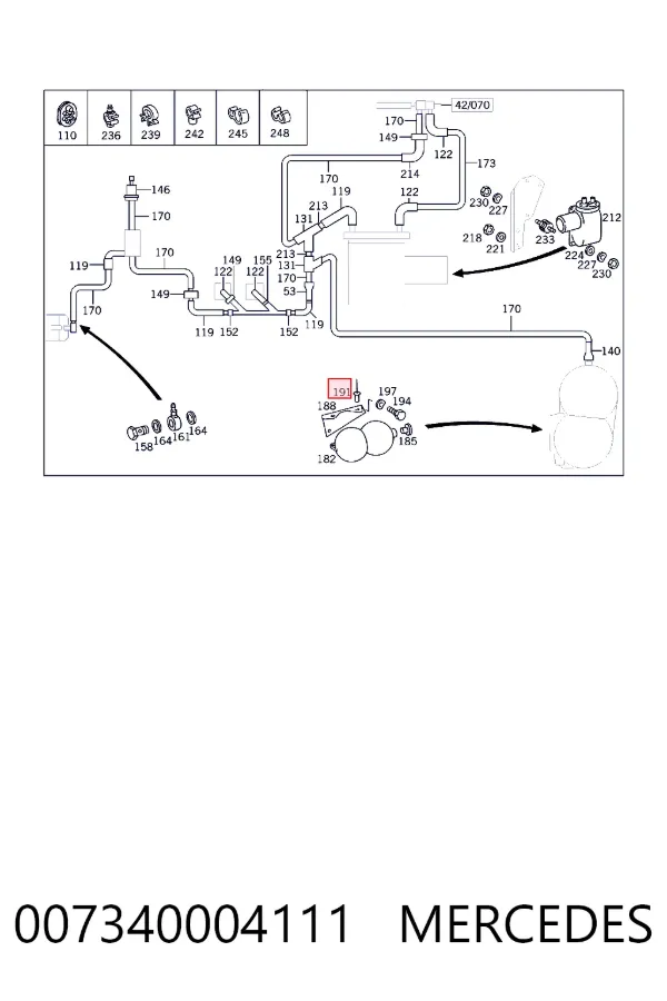  Mercedes N007340004111 цена, от 1.69 USD