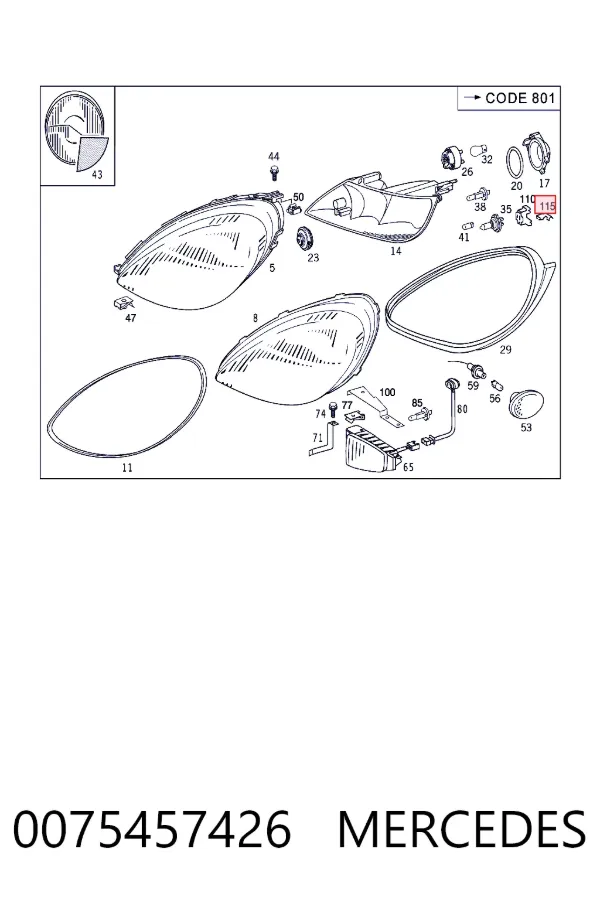  Mercedes A0075457426