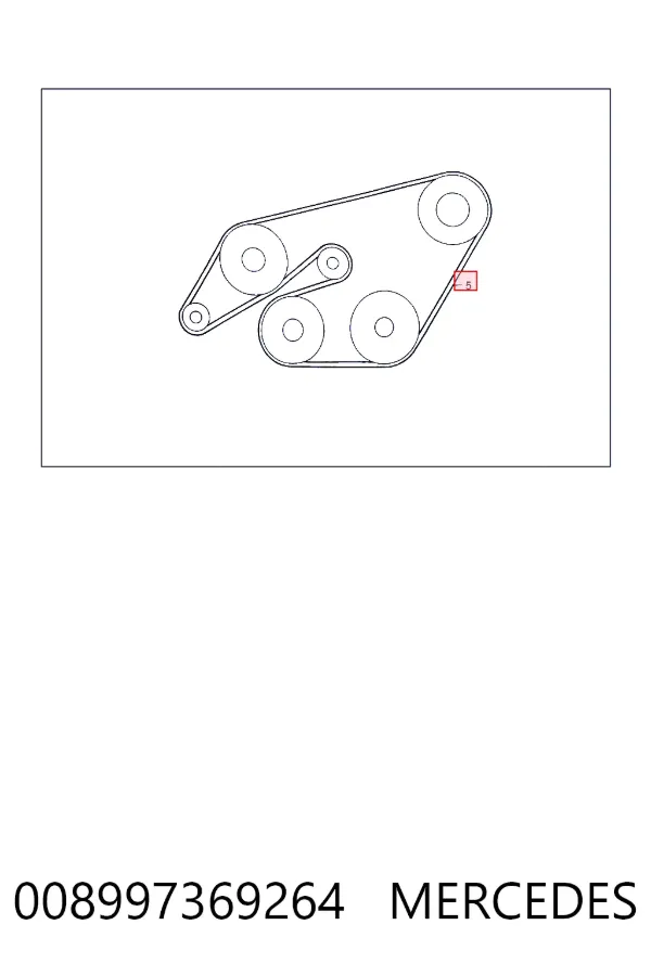 Ремень генератора A0089973692 Mercedes