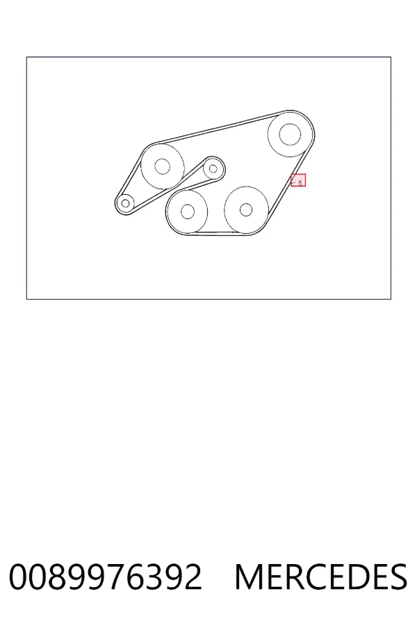 Ремень генератора 0089976392 Mercedes
