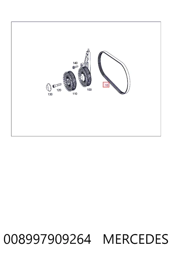 A0089979092 Mercedes Поликлиновый ремень