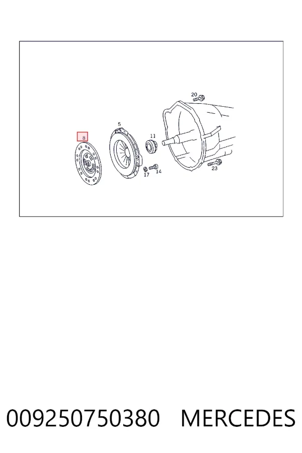 A0092507503 Mercedes Диск сцепления ведомый