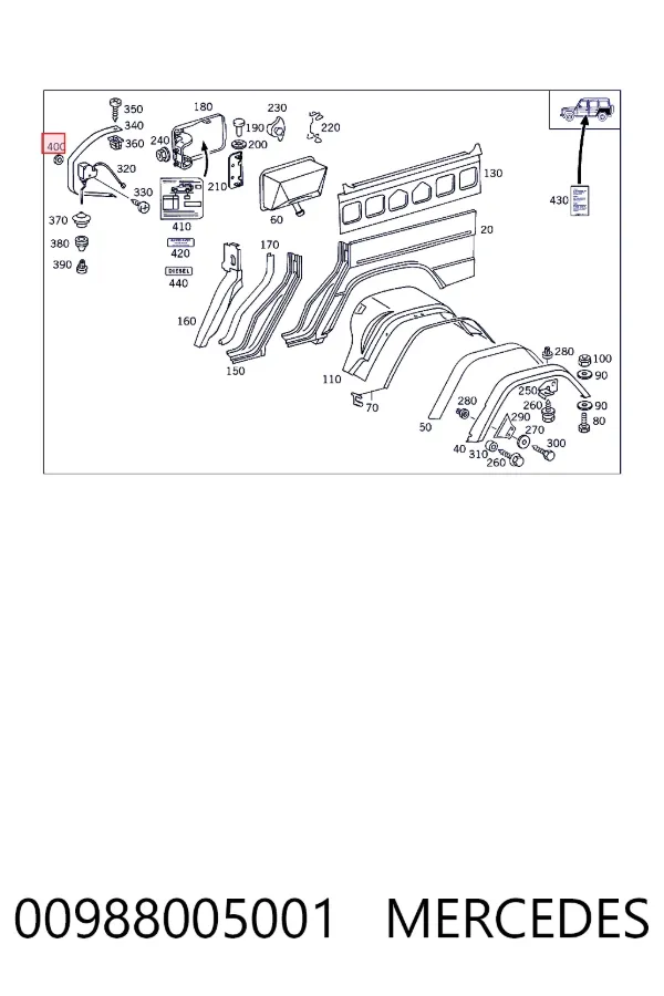  Mercedes N000988005001 цена, от 2.44 USD
