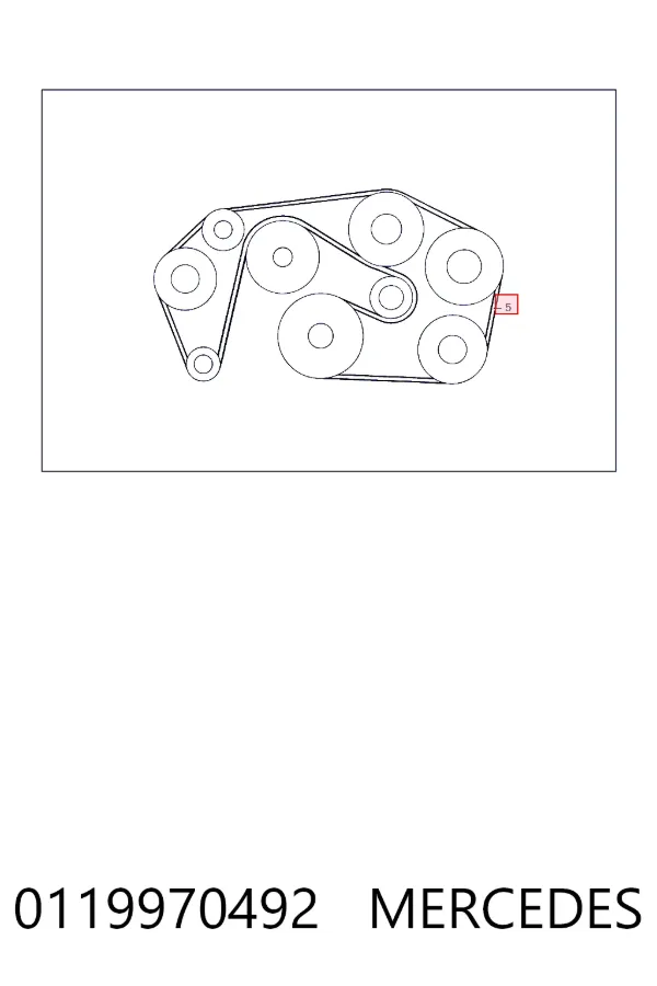 Ремень генератора 0119970492 Mercedes