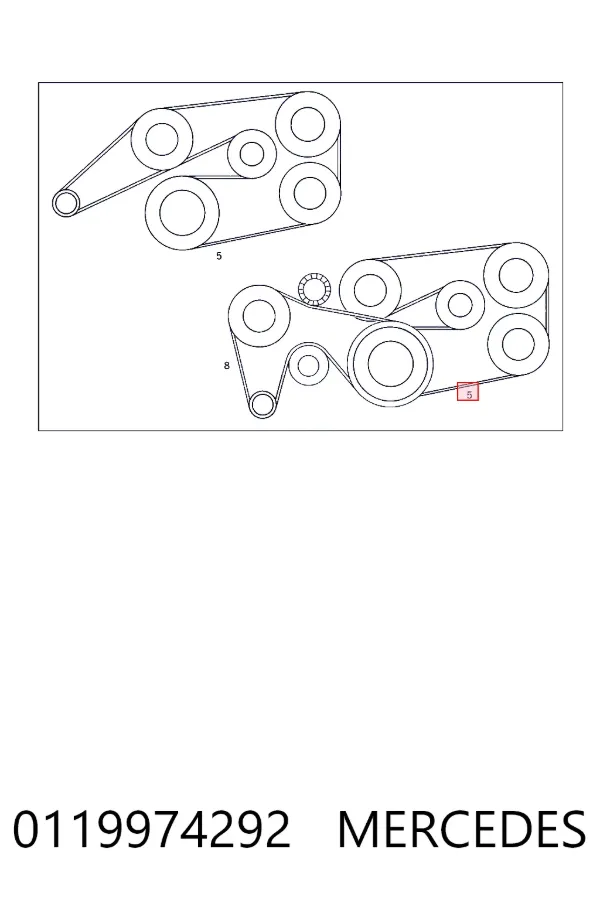 Купить A0119974292 Mercedes Ремень генератора