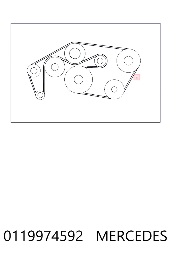 Ремень генератора A0119974592 Mercedes