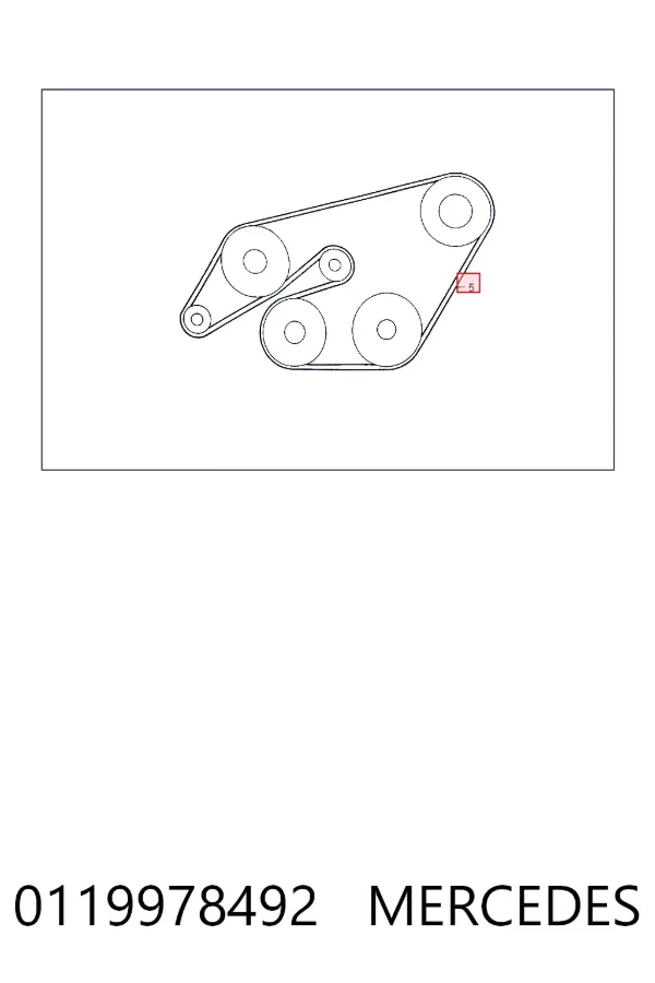 Ремень кондиционера Mercedes A0119978492