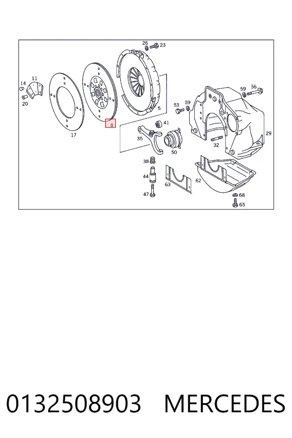 A0132508903 Mercedes Диск сцепления ведомый