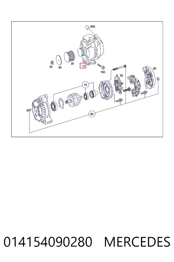 Автомобильный генератор Mercedes A0141540902 цена, от 161.72 USD