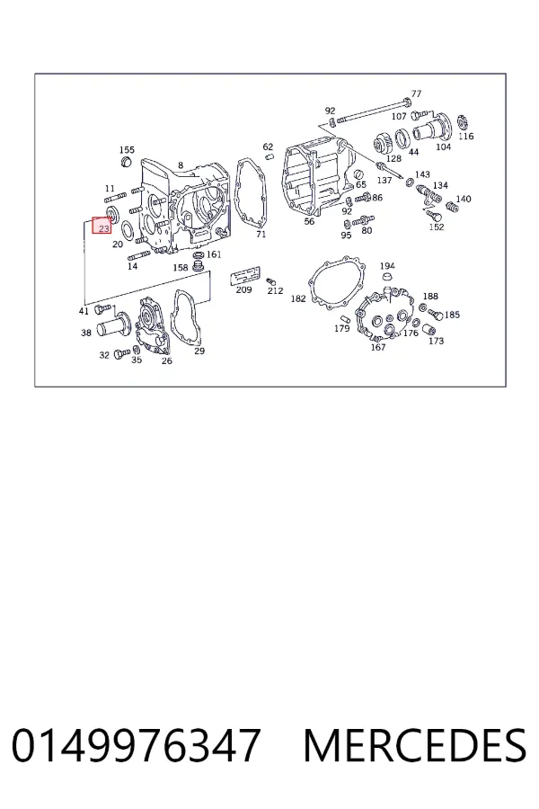 Сальник АКПП/КПП (входного/первичного вала) 0149976347 Mercedes