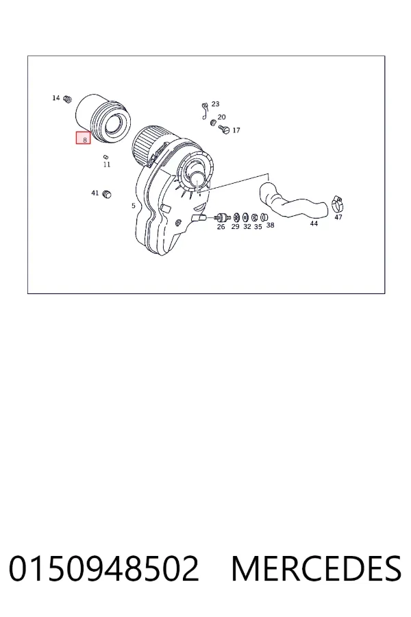 A0150948502 Mercedes Воздушный фильтр двигателя
