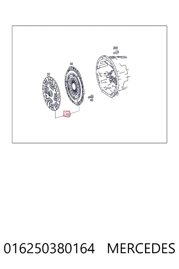 Комплект сцепления (3 части) Mercedes A0162503801 цена, от 149.96 USD