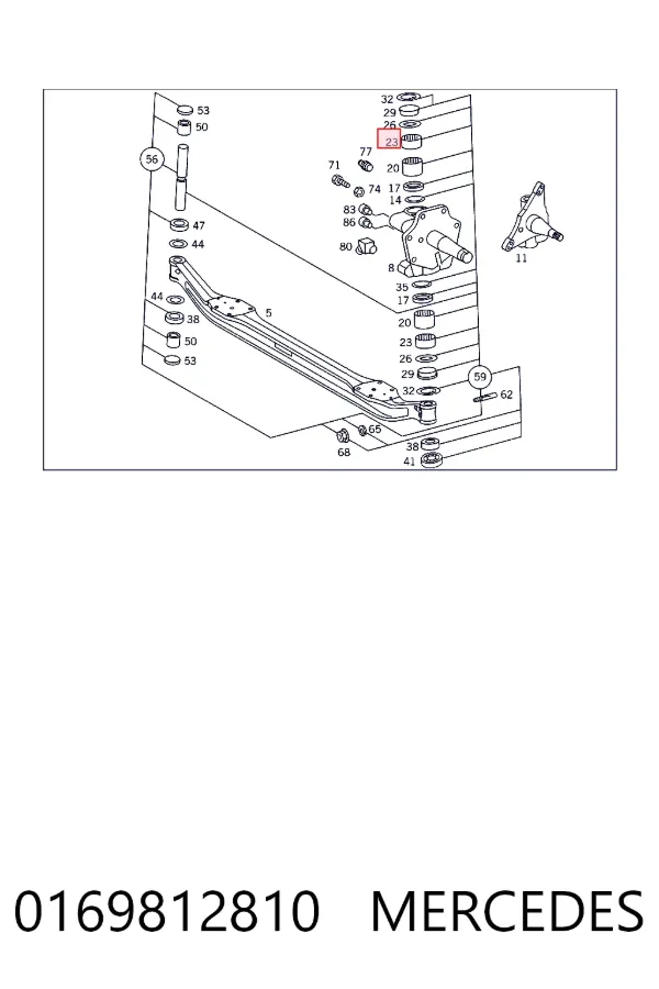 Купить A0169812810 Mercedes Подшипник шкворня