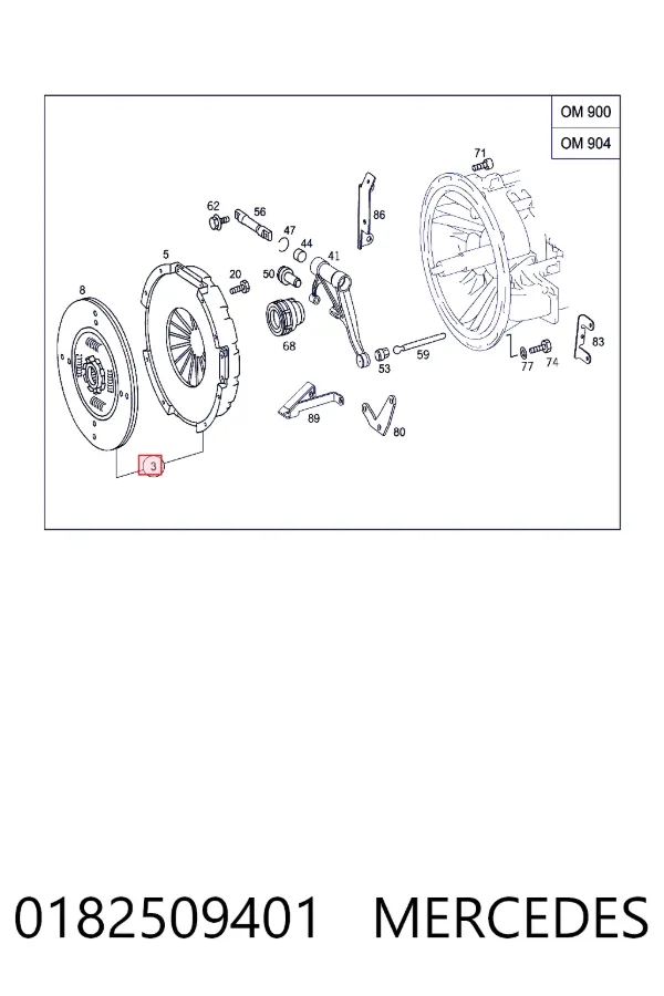 Сцепление 0182509401 Mercedes