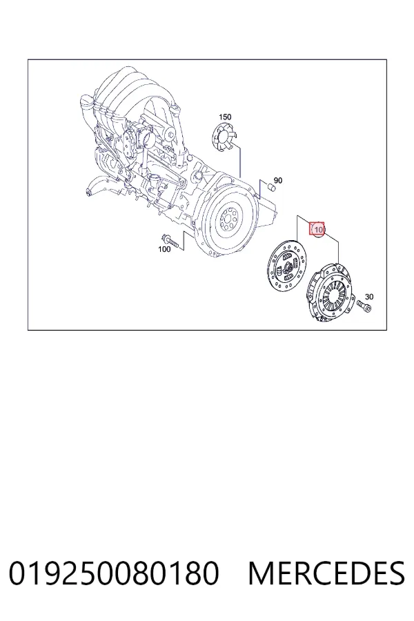 Купить A0192500801 Mercedes Комплект сцепления (диск, корзина, подшипник)