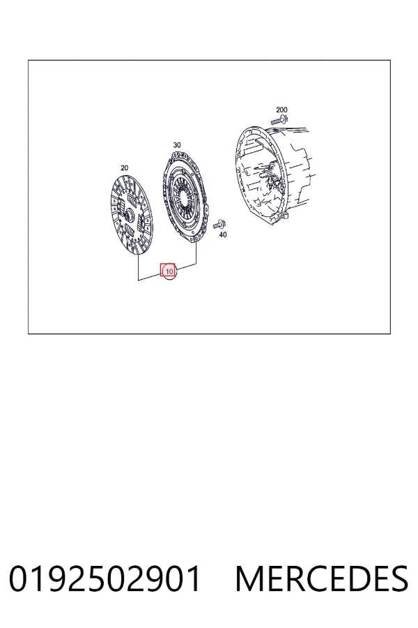 Комплект сцепления Mercedes A0192502901