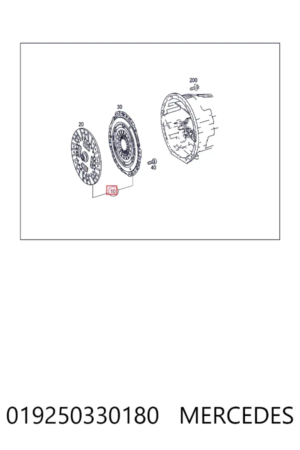 Купить A0192503301 Mercedes Комплект сцепления (диск, корзина, подшипник)