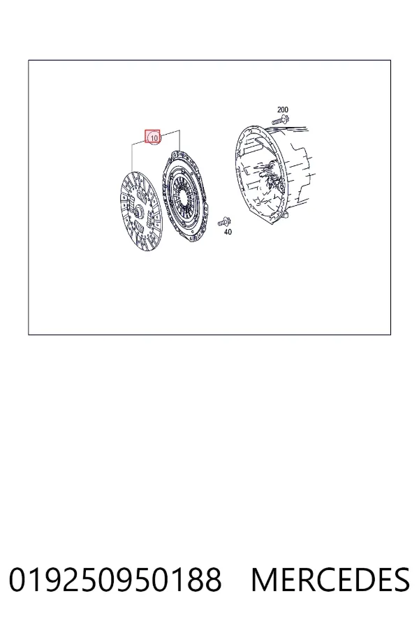 Комплект сцепления (3 части) Mercedes A0192509501 цена, от 211.16 USD